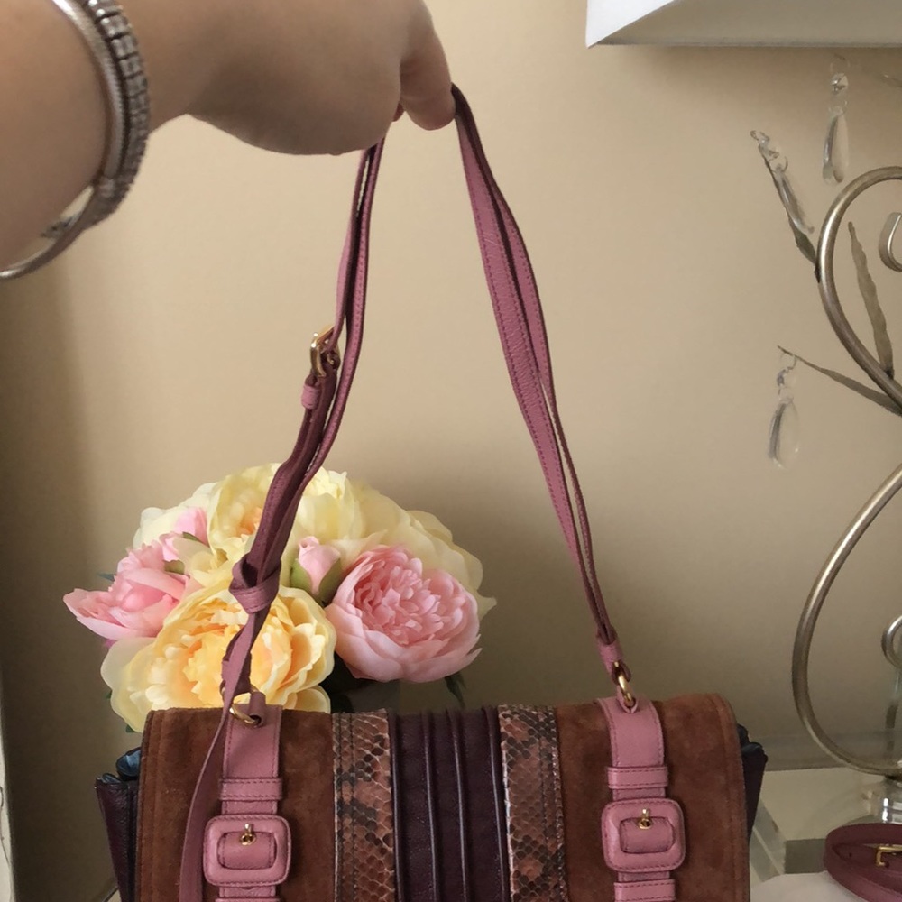 Rare Prada Etiquette Patchwork Python Shoulder Bag - image 4